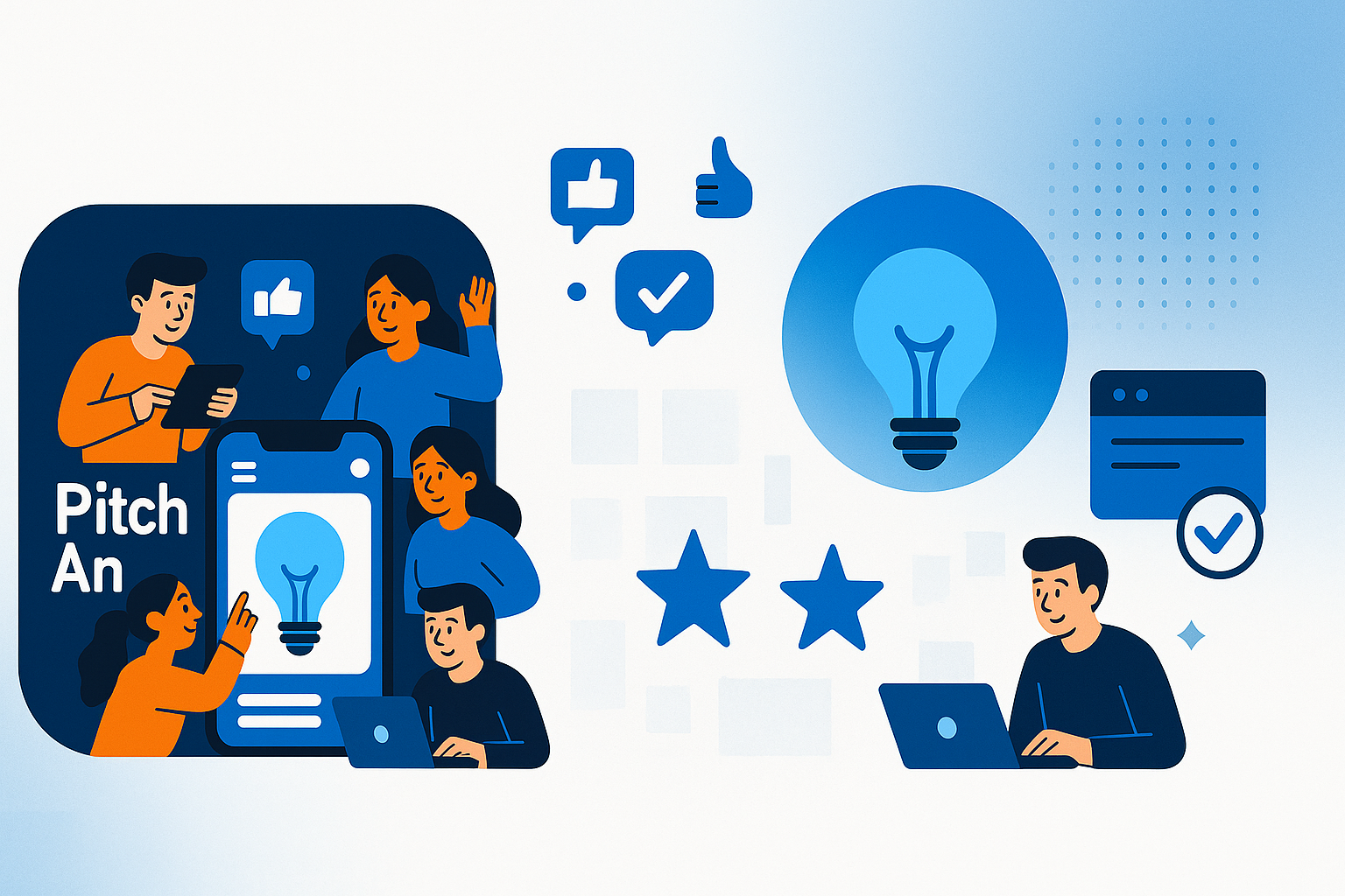 Pitch An App - Pitch your app idea. People vote. We build the winners. You earn.